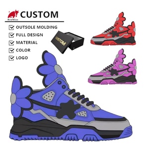 AMZ Hot Selling Customized Log Brand Retro High <strong>Basketball</strong> <strong>Shoes</strong> Fashion Style <strong>Outdoor</strong> Running <strong>Shoes</strong> High Top <strong>Shoes</strong> - Product Image 1