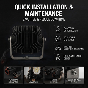 ไฟส่องสว่างสำหรับงานหนัก 120W LED ขนาด 5.5 นิ้ว IP69K 50,000 ชั่วโมง <span class=keywords><strong>OSRAM</strong></span> สำหรับงานก่อสร้างและเกษตรกรรม - Product Image 6