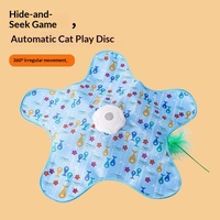 Tapis de jeu électrique pour chat, jouet interactif USB rechargeable avec baladeur caché, pour l'auto-entretenue et la réduction de l'anxiété des chatons d'intérieur