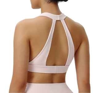 Sujetador deportivo de alto soporte para mujer al por mayor, transpirable, con cuello en V, para gimnasio, yoga, entrenamiento, ropa deportiva, fabricante OEM personalizado - Product Image 1