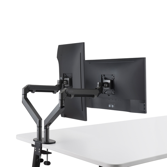 Double Monitor Desk Holder Adjustable Swivel Monitor Stand Dual Monitor Arm and Laptop Holder