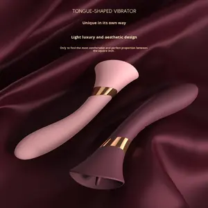 Shanggan Chao Yan Kadınlar İçin Dil Yalama Titreşimli Çift Başlı Mastürbatör İçten Dokunma Seks Oyuncağı Günlük Kullanım Su Geçirmez 50dB Gürültü - Product Image 4
