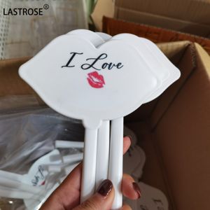 Espejo de Mano Pequeño de Plástico con Forma de Corazón, Espejo de Maquillaje Personalizado, Espejo Cosmético para Mujer - Product Image 4