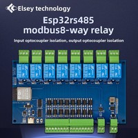 Relais Modbus ESP32 à huit canaux RS-485 avec 8 entrées/sorties, isolation optocoupleur, connecteur à bornes à vis, boîtier en option