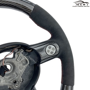 Ever-Carbon Racing ECR <span class=keywords><strong>volant</strong></span> en cuir suédé et Fiber de carbone pour <span class=keywords><strong>Mini</strong></span> Cooper <span class=keywords><strong>R53</strong></span> - Product Image 3
