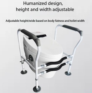 Portable Height Adjustable Commode Chair Toilet Wholesale Folding Potty Rehabilitation Therapy Supplies Safety Equipment for - Product Image 3