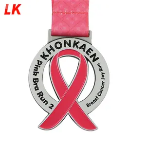 hogh quality english dental medical custom award awareness pink purple heart medal