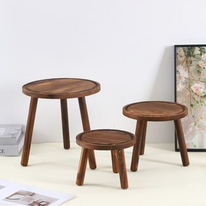 Soporte para Flores de Madera Maciza, Estilo Chino, Redondo, para Interiores, Sala de Estar, Soporte para Bonsáis, Grande, Mediano, Pequeño, Duradero - Product Image 1