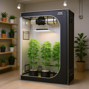 Carpa de Cultivo Hidropónico Vevor de 48 x 24 x 72 Pulgadas, Caja de Cultivo Interior de Mylar Altamente Reflectante con Ventana de Observación - Product Image 2