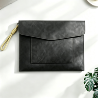 Porte-documents en cuir PU durable, format A4, multicolores, avec poche, sangle de transport, logo personnalisable