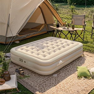 Lit de camping pliable, lit double gonflable, <span class=keywords><strong>matelas</strong></span> pneumatique avec pompe électrique intégrée, matériau PVC auto-gonflable pour <span class=keywords><strong>2</strong></span> <span class=keywords><strong>personnes</strong></span> - Product Image 1