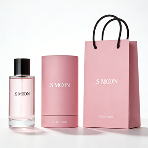 Vente en gros d'usine, flacon <span class=keywords><strong>de</strong></span> <span class=keywords><strong>parfum</strong></span> en verre rose personnalisé avec logo, 30 ml/100 ml/50 ml, flacon en verre <span class=keywords><strong>vide</strong></span> avec boîte en tube <span class=keywords><strong>de</strong></span> papier et sac pour femmes - Product Image 2