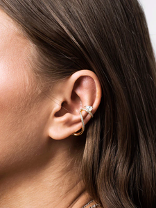 Manchette d'oreille <span class=keywords><strong>en</strong></span> argent Sterling 925 plaqué <span class=keywords><strong>or</strong></span> 18K sans <span class=keywords><strong>Piercing</strong></span>, bijoux de mode pour filles - Product Image 3