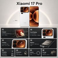 Xiaomi 17 Pro Original Nouveau Smartphone 5G 6,8 pouces avec charge filaire 100W et charge sans fil 50W MI Android Gaming Beauty Phone