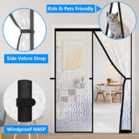 Rideau de porte magnétique isolant, imperméable, en EVA, auto-fermant, coupe-vent, anti-insectes, pour la maison