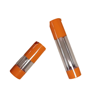 Flacon pompe sans air orange anti-fuite pour cosmétiques, distributeur pour soins de la peau, vente en gros, logo personnalisé