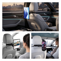 Support universel pour tablette et téléphone pour appuie-tête de voiture, rotation à 360°, fixation pour appuie-tête arrière de siège de voiture