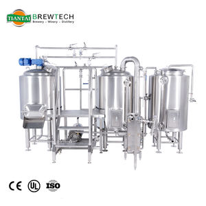 Attrezzatura per Birrificio Artigianale di Dimensioni Ridotte 200L 300L 400L <span class=keywords><strong>500L</strong></span>, Impianto Pilot Brewery con 2 Recipienti, Birrificio Portatile su Carrello con Riscaldamento Elettrico - Product Image 1