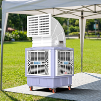 Refroidisseur d'air mobile de qualité industrielle 18000m³/h, sortie d'air unique, refroidisseur d'air évaporatif portable, machine de refroidissement ponctuel portable