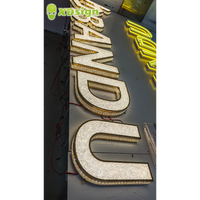 Enseigne publicitaire LED personnalisée XDsign, diamant étincelant, acier inoxydable, étanche, éclairage extérieur, décoration