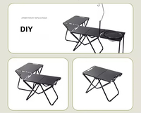 Table tactique portable légère pour le camping en plein air Design moderne Casual BBQ Hearth Grill Dining Foldable Outdoor Furniture