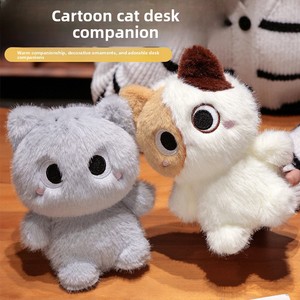 Peluche <span class=keywords><strong>chaton</strong></span> mignon et tendance, rembourrée en coton PP, jouet doux pour filles et enfants, compagnon de bureau, cadeau idéal - Product Image 3
