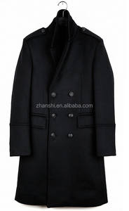 New Collection <strong>Men</strong> Long Double-breasted Wool Blend <strong>Pea</strong> <strong>coat</strong> - Product Image 2