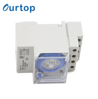 OEM ODM Sakelar Waktu Analog Otomatis 24 Jam Timer Mesin 220V-240V 16A Konsep Analog Mekanis Konsep Digital Din Rail