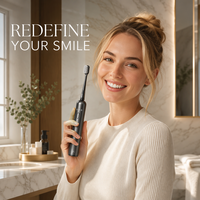 Cepillo de Dientes Automático Carepik Advanced de 3 Velocidades, de Aluminio, con 3 Modos de Vibración Sónica, Directo de Fábrica