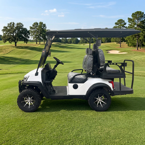 Nuovo Golf Cart Elettrico Bianco a 4 Posti, Batteria al Litio 72V, Alta Velocità, Pneumatici Fuoristrada <span class=keywords><strong>per</strong></span> Fattorie, Parchi, Hotel - Product Image 2