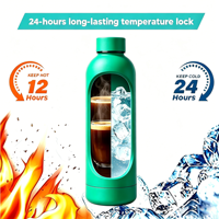 Gourde isotherme en acier inoxydable à double paroi de 500 ml avec goulot étroit pour logo personnalisé