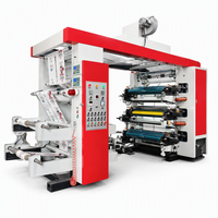 Mesin Printer Flexografi 6 Warna Roll to Roll Film PE Stasiun Ganda Kecepatan Sedang YT-61200