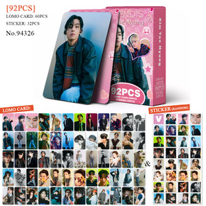KPOP 92 Uds foto tarjeta Kpop foto tarjeta <span class=keywords><strong>Bangtan</strong></span> Boys <span class=keywords><strong>TAEHYUNG</strong></span> V Lomo tarjeta impermeable vinilo pegatina - Product Image 1