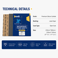 Papier abrasif en carbure de silicium DMS A430 9"x11" pour la retouche automobile