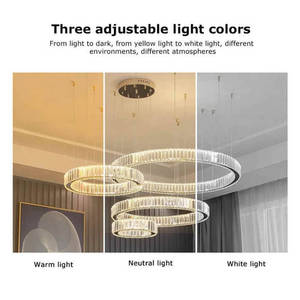 โคมไฟอะคริลิค LED สำหรับห้องนั่งเล่นสไตล์อิตาลีสไตล์โมเดิร์นโคมไฟดีไซน์เนอร์แบบนอร์ดิกประดับคริสตัลหลายชั้นสำหรับร้านอาหารสไตล์นอร์ดิก - Product Image 6