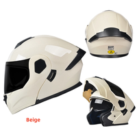 Casque de moto intégral certifié DOT en ABS, design modulaire rabattable pour la modification/amélioration, utilisation quatre saisons, taille 55-62 cm, M-XXL