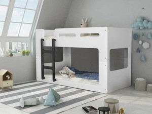 <span class=keywords><strong>Litera</strong></span> de madera maciza blanca moderna y divertida para niños, muebles para el hogar de estilo de cabina individual y doble de 3 pies para dormitorio - Product Image 4