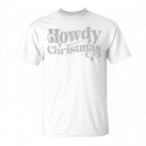 T-shirt Howdy Christmas Western Holiday Saying Cowboy Rodeo Tri Blend - Product Image 2