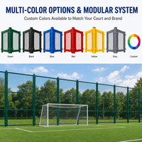 Terrain de football 5v5 et 3v3 avec panneaux en maille soudée à double fil et fixations à boulons