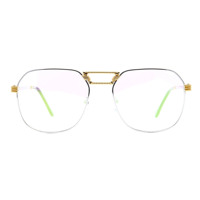 Lunettes de soleil en métal à double pont TFB avec logo personnalisé Lunettes polarisées de haute qualité pour hommes et femmes avec monture dorée