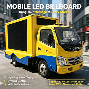 รถบรรทุกโฆษณาดิจิทัล LED กลางแจ้ง พร้อมจอแสดงผลแบบกล่อง ขนาด 12 <span class=keywords><strong>ตาราง</strong></span>เมตร - Product Image 2