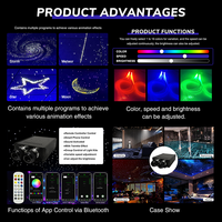 Realistische Sternen-Simulation 16 Farben Einstellbare 45W Mobile Fernbedienung Sprachsteuerung Hotel Bar Kino LED Glasfaser-Lichtquelle