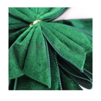 Ruban décoratif de Noël en velours polyester imprimé 3 couleurs personnalisable WUJI, forme personnalisable 10x13 pouces, pour fêtes