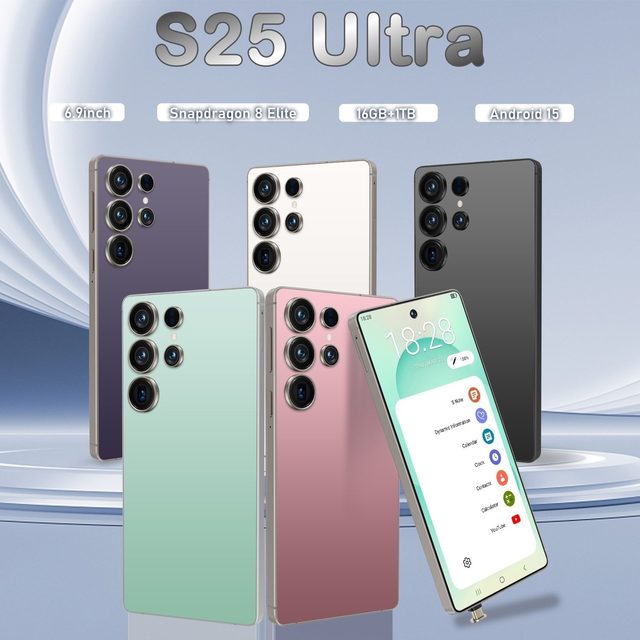 S25 Ultra 6.9-Inch Large HD Screen 16GB+1TB Storage 5G Wholesale Phone with Decacore CPU and 108MP Rear Camera