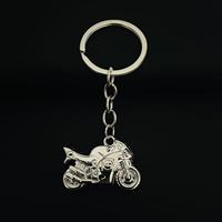 Porte-clés en alliage de zinc de simulation de moto 3D personnalisé créatif, style unique pour la publicité automobile, emballé individuellement