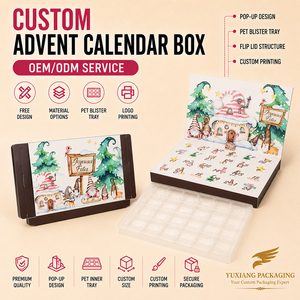 Boîte <span class=keywords><strong>Calendrier</strong></span> de l'Avent 3D Personnalisée avec Plateau en PET (FDA), Carton Premium et Laminage Mat pour Médicaments, Pilules, Cires Parfumées – Vente Directe - Product Image 1