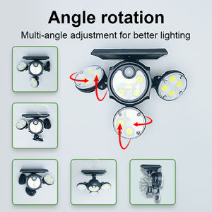 IP68 Lâmpada De Parede Solar Com Sensor De Movimento Impermeável Luz Solar Do Chão Lâmpada Decoração Do Jardim Pátio Rua Luzes Solares Ao Ar Livre - Product Image 4