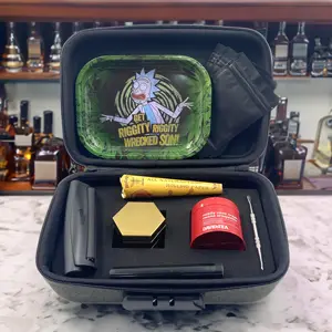 Smoking Accessories Kit Combination Lock Bag Smoke Shop Supplies Smoking Products Stash Box With Grinder Stash Jar Rolling Tray