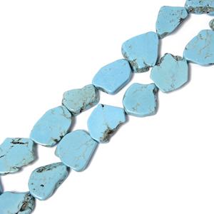 20x25 מ""מ 25x30 מ""מ כחול מגנטיט טורקיז חרוזים פרוסות לוח פרוסות אבן חן חרוזים רופפים לייצור תכשיטים - Product Image 1