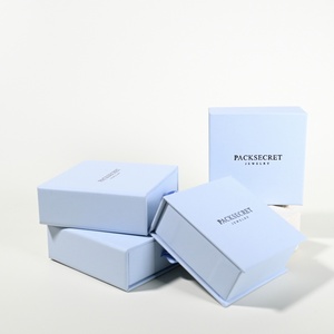 Custom Logo Blue Sliding Drawer Jewelry Packaging <b>Box</b> Ring <b>Gift</b> <b>Box</b> Cardboard Premium Slide Out Jewelry <b>Box</b> - Product Image 6